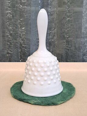 Fenton White Hobnail Bell